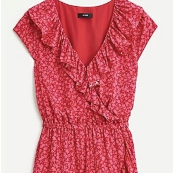 J. Crew | Dresses | J Crew Vneck Ruffle 